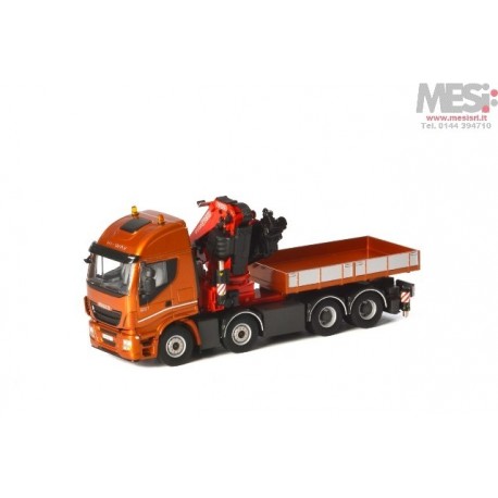 IVECO Stralis HighWay 8x4 FASSI 1100 e BALLAST BOX - Camion - 1:50 - WSI - 04-1167